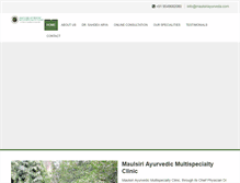 Tablet Screenshot of maulsiriayurveda.com